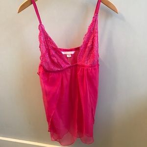 Victoria Secret Hot Pink Baby Doll Lingerie